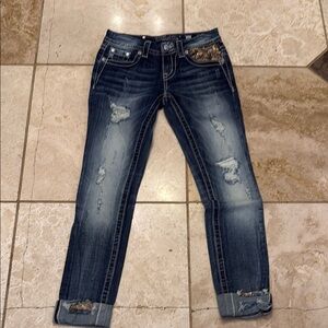 Miss Me Distressed skinny  Cuffed Jeans